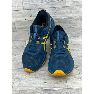 ASICS Gel Venture 8 Blue Yellow Trail Running Shoes Men US 8 EUR 41.5‎